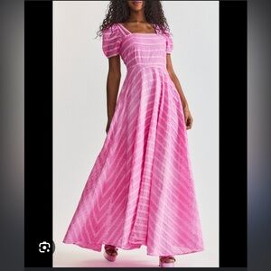 NWT Loveshackfancy Pink Ryan Maxi Dress US00